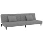 Sofá cama de 2 plazas con dos almohadas terciopelo gris claro de vidaXL, Sofás - Ref: Foro24-337617, Precio: 203,99 €, Descue...