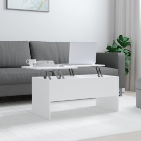 White plywood coffee table 102x50.5x46.5 cm by vidaXL, Coffee table - Ref: Foro24-809719, Price: 68,99 €, Discount: %