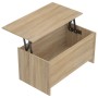 Mesa de centro madera contrachapada Sonoma 102x55,5x52,5 cm de vidaXL, Mesas de centro - Ref: Foro24-809668, Precio: 61,99 €,...