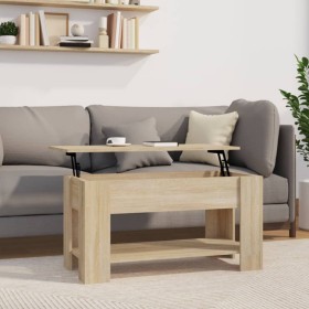 Center table made of Sonoma oak engineered wood 101x49x52 cm by vidaXL, Coffee table - Ref: Foro24-809704, Price: 88,11 €, Di...