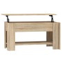 Center table made of Sonoma oak engineered wood 101x49x52 cm by vidaXL, Coffee table - Ref: Foro24-809704, Price: 85,41 €, Di...