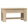 Center table made of Sonoma oak engineered wood 101x49x52 cm by vidaXL, Coffee table - Ref: Foro24-809704, Price: 85,41 €, Di...