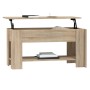 Center table made of Sonoma oak engineered wood 101x49x52 cm by vidaXL, Coffee table - Ref: Foro24-809704, Price: 85,41 €, Di...