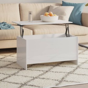 Couchtisch aus glänzend weißem Sperrholz, 102 x 55,5 x 52,5 cm von vidaXL, Couchtisch - Ref: Foro24-809671, Preis: 61,55 €, R...