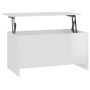 Mesa de centro contrachapada blanco brillo 102x55,5x52,5 cm de vidaXL, Mesas de centro - Ref: Foro24-809671, Precio: 61,63 €,...