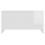 Mesa de centro contrachapada blanco brillo 102x55,5x52,5 cm de vidaXL, Mesas de centro - Ref: Foro24-809671, Precio: 61,63 €,...