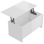 Mesa de centro contrachapada blanco brillo 102x55,5x52,5 cm de vidaXL, Mesas de centro - Ref: Foro24-809671, Precio: 61,63 €,...