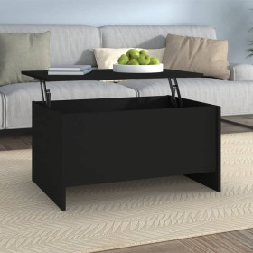 Mesa de centro madera contrachapada negra 80x55,5x41,5 cm de vidaXL, Mesas de centro - Ref: Foro24-809675, Precio: 54,99 €, D...