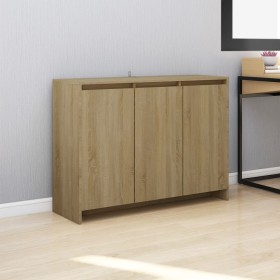 Sonoma oak plywood sideboard 102x33x75 cm by vidaXL, Sideboards - Ref: Foro24-809776, Price: 102,46 €, Discount: %