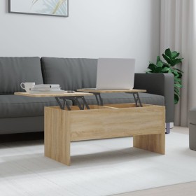 Mesa de centro madera contrachapada Sonoma 102x50,5x46,5 cm de vidaXL, Mesas de centro - Ref: Foro24-809722, Precio: 80,99 €,...