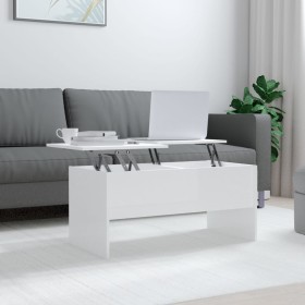 Engineered wood glossy white coffee table 102x50.5x46.5 cm by vidaXL, Coffee table - Ref: Foro24-809725, Price: 61,61 €, Disc...