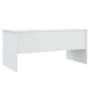 Mesa de centro madera ingeniería blanco brillo 102x50,5x46,5 cm de vidaXL, Mesas de centro - Ref: Foro24-809725, Precio: 61,5...