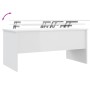 Mesa de centro madera ingeniería blanco brillo 102x50,5x46,5 cm de vidaXL, Mesas de centro - Ref: Foro24-809725, Precio: 61,5...