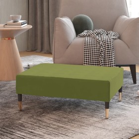 Green velvet footstool 78x56x32 cm by vidaXL, Ottomans - Ref: Foro24-337701, Price: 75,99 €, Discount: %