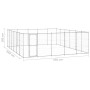 Perrera de exterior de acero galvanizado 36,3 m² de vidaXL, Casetas y cercados para perros - Ref: Foro24-3082329, Precio: 683...