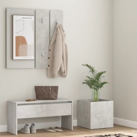 Gray concrete plywood hallway furniture set by vidaXL, Wardrobes - Ref: Foro24-3082057, Price: 98,99 €, Discount: %