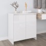 Aparador de madera contrachapada blanco brillante 70x41x75 cm de vidaXL, Aparadores - Ref: Foro24-809743, Precio: 91,42 €, De...