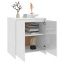 Aparador de madera contrachapada blanco brillante 70x41x75 cm de vidaXL, Aparadores - Ref: Foro24-809743, Precio: 91,42 €, De...