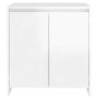 Aparador de madera contrachapada blanco brillante 70x41x75 cm de vidaXL, Aparadores - Ref: Foro24-809743, Precio: 91,42 €, De...