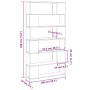 Betongraues Raumteilerregal 100x24x188 cm von vidaXL, Bücherregale und Regale - Ref: Foro24-3082075, Preis: 101,49 €, Rabatt: %