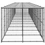 Outdoor steel dog kennel with a roof 29.04 m² by vidaXL, Dog kennels and fences - Ref: Foro24-3082259, Price: 1,00 €, Discoun...