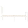 Elderly bed solid wood headboard white 90x200 cm by vidaXL, Beds and slatted bases - Ref: Foro24-3195467, Price: 147,41 €, Di...