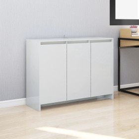 Glossy white plywood sideboard 102x33x75 cm by vidaXL, Sideboards - Ref: Foro24-809779, Price: 122,88 €, Discount: %