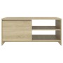 Sonoma oak plywood coffee table 102x50x45 cm by vidaXL, Coffee table - Ref: Foro24-809830, Price: 83,99 €, Discount: %