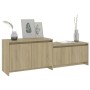 Sonoma oak plywood TV cabinet 146.5x35x50 cm by vidaXL, TV Furniture - Ref: Foro24-809812, Price: 73,63 €, Discount: %