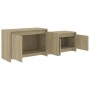 Sonoma oak plywood TV cabinet 146.5x35x50 cm by vidaXL, TV Furniture - Ref: Foro24-809812, Price: 73,63 €, Discount: %