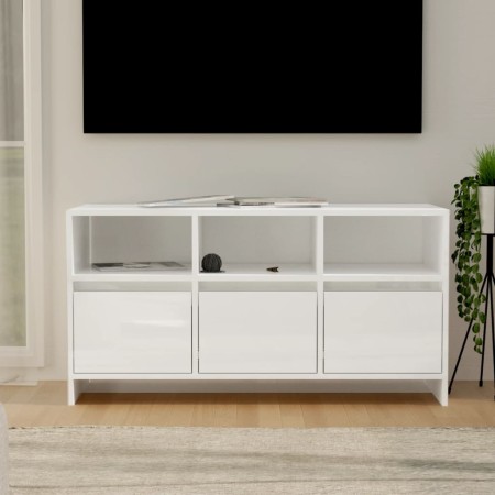 Hochglanzweißer TV-Schrank aus Sperrholz, 102 x 37,5 x 52,5 cm von vidaXL, TV-Möbel - Ref: Foro24-809806, Preis: 80,47 €, Rab...