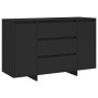 Sideboard with 3 drawers black plywood 120x41x75 cm by vidaXL, Sideboards - Ref: Foro24-809612, Price: 157,88 €, Discount: %