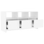 Hochglanzweißer TV-Schrank aus Sperrholz, 102 x 37,5 x 52,5 cm von vidaXL, TV-Möbel - Ref: Foro24-809806, Preis: 80,47 €, Rab...