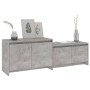 Concrete gray plywood TV cabinet 146.5x35x50 cm by vidaXL, TV Furniture - Ref: Foro24-809813, Price: 70,64 €, Discount: %