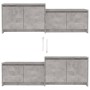 Concrete gray plywood TV cabinet 146.5x35x50 cm by vidaXL, TV Furniture - Ref: Foro24-809813, Price: 70,64 €, Discount: %