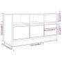 TV stand made of white plywood 102x37.5x52.5 cm by vidaXL, TV Furniture - Ref: Foro24-809800, Price: 87,06 €, Discount: %