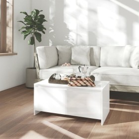 Glossy white plywood coffee table 90x50x41.5 cm by vidaXL, Coffee table - Ref: Foro24-809824, Price: 59,99 €, Discount: %