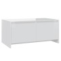 Mesa de centro madera contrachapada blanco brillo 90x50x41,5 cm de vidaXL, Mesas de centro - Ref: Foro24-809824, Precio: 59,9...