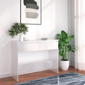 White engineered wood console table 100x35x76.5 cm by vidaXL, Side tables - Ref: Foro24-809836, Price: 68,97 €, Discount: %