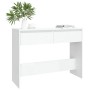 White engineered wood console table 100x35x76.5 cm by vidaXL, Side tables - Ref: Foro24-809836, Price: 69,07 €, Discount: %