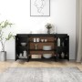 Schwarzes Sperrholz-Sideboard 135x41x75 cm von vidaXL, Sideboards - Ref: Foro24-809594, Preis: 148,65 €, Rabatt: %