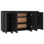 Aparador de madera contrachapada negro 135x41x75 cm de vidaXL, Aparadores - Ref: Foro24-809594, Precio: 146,23 €, Descuento: %