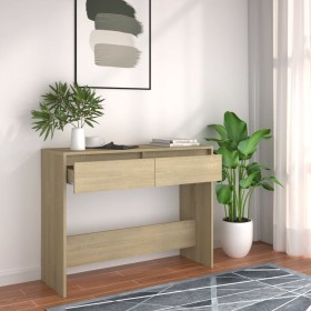 Sonoma oak engineered wood console table 100x35x76.5 cm by vidaXL, Side tables - Ref: Foro24-809839, Price: 67,42 €, Discount: %