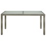 Mesa de jardín vidrio templado ratán sintético gris 150x90x75cm de vidaXL, Mesas de jardín - Ref: Foro24-316707, Precio: 141,...