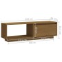 Mueble de TV de madera maciza pino marrón miel 110x30x33,5 cm de vidaXL, Muebles TV - Ref: Foro24-809891, Precio: 61,23 €, De...