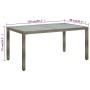 Mesa de jardín vidrio templado ratán sintético gris 150x90x75cm de vidaXL, Mesas de jardín - Ref: Foro24-316707, Precio: 141,...