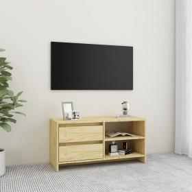 Solid pine wood TV stand 80x31x39 cm by vidaXL, TV Furniture - Ref: Foro24-809894, Price: 63,13 €, Discount: %