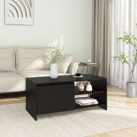 Black engineered wood coffee table 102x50x45 cm by vidaXL, Coffee table - Ref: Foro24-809828, Price: 80,99 €, Discount: %