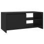 Black engineered wood coffee table 102x50x45 cm by vidaXL, Coffee table - Ref: Foro24-809828, Price: 82,70 €, Discount: %