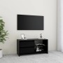 Mueble de TV de madera maciza de pino negro 80x31x39 cm de vidaXL, Muebles TV - Ref: Foro24-809898, Precio: 65,81 €, Descuent...